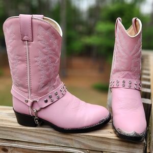 Durango Kid's Rhinestone Pink Boots size US 3D